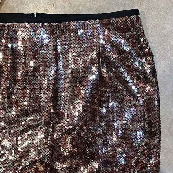 Y2K Nanette Lepore Leopard Sequin Pencil Skirt 8 Above The Knee - Picture 3 of 7